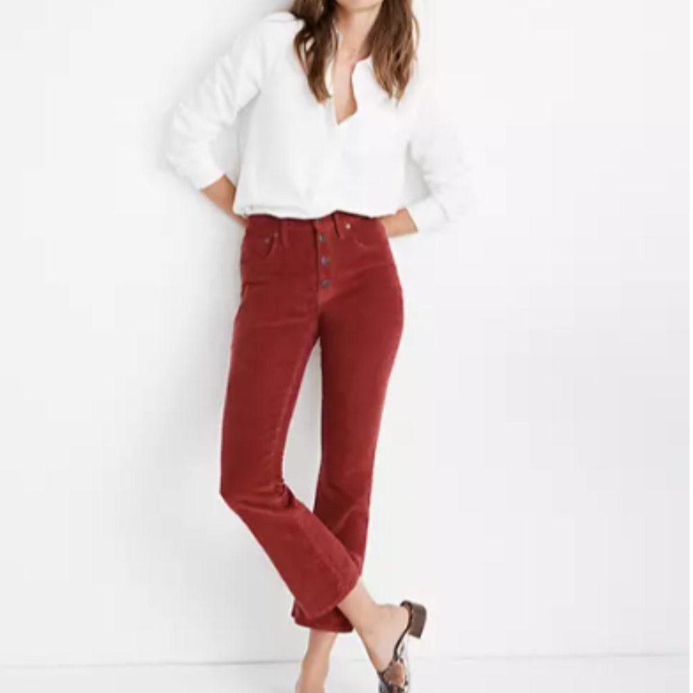 Madewell Cali Demi-Boot Jeans in Corduroy NWT